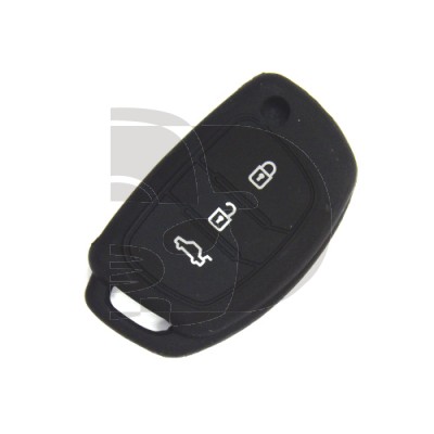FUNDA MANDO HYUNDAI/KIA NEGRO 3 BOTONES