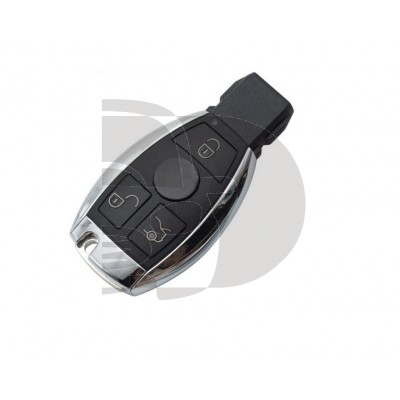 CARCASA MERCEDES 3 BOTONES CROMADA