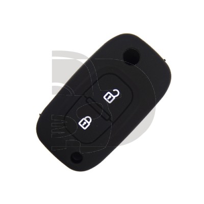 FUNDA MANDO PLEGABLE RENAULT NEGRO 2 BOTONES