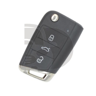 CARCASA MANDO PLEG VW 3 BOT  HU162  CROMADO