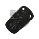 HOUSSE TELECOMMANDE NOIR ET BLEU 4 BOUTONS