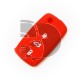 ETUI TELECOMMANDE VW-SEAT-SKODA ROUGE 3 BOUTONS