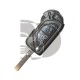 CLE+TELECOMMANDE CHROME PLIABLE DS3 10- ID46