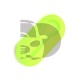 FUNDA MANDO FIAT/PSA VERDE 3 BOTONES