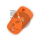 FUNDA MANDO PLEG OPEL NARANJA 2 BOTONES