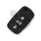 FUNDA MANDO AUDI NEGRO 3 BOTONES